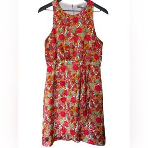 Forever 21 Women’s Contemporary Satin Faux Wrap Dress Pink/Orange Size M